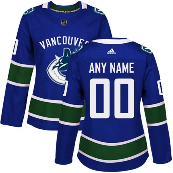 Damen Vancouver Canucks Trikot Benutzerdefinierte Blau Authentic